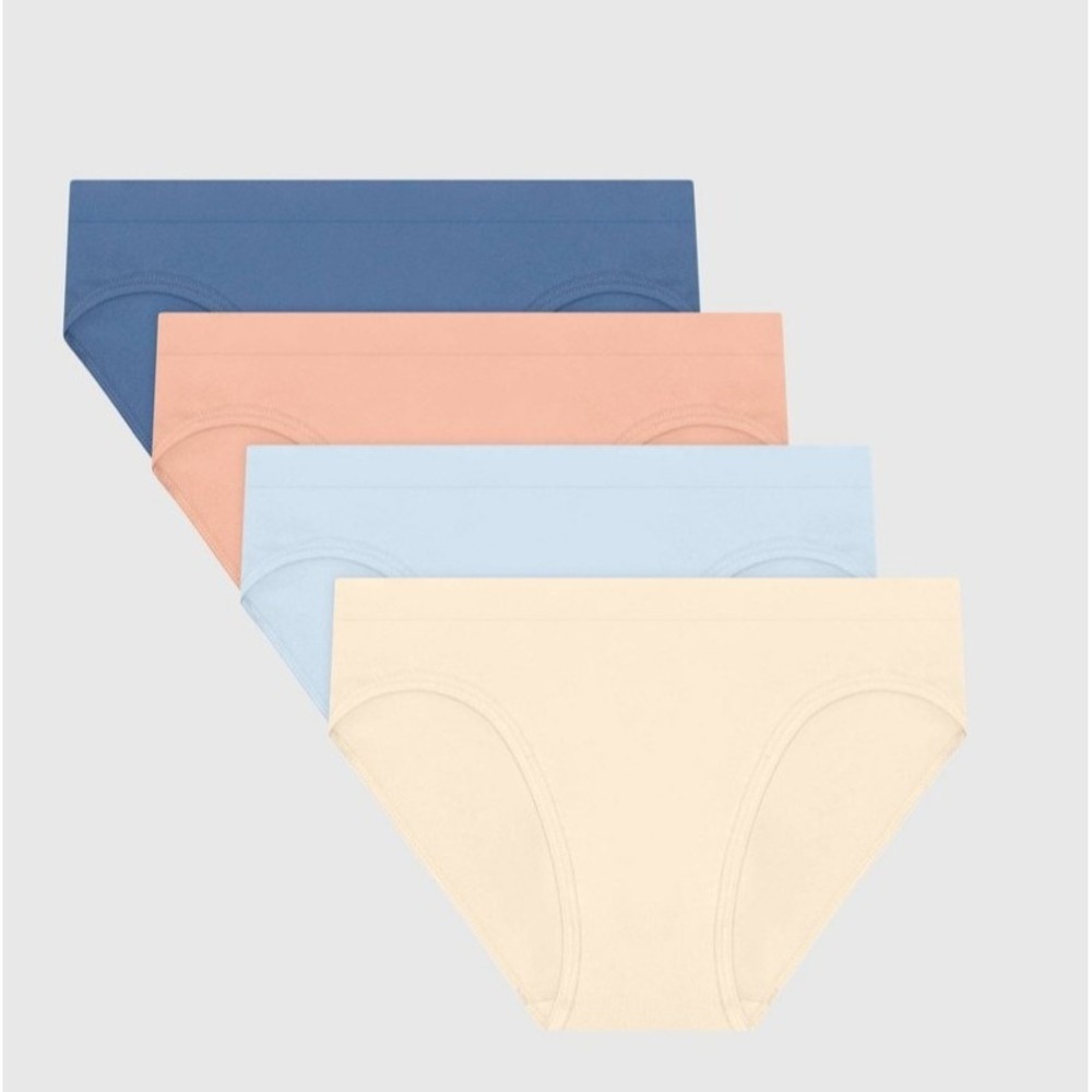 NEW~ Hanes sz M 7-8 Girls Tween Seamless Bikini 4 pk Underwear